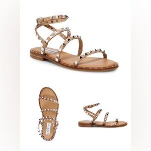 Steve Madden Tan Studded Sandals